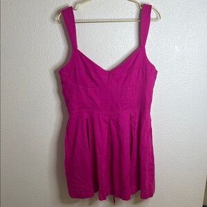 Aqua Fuchsia Sleeveless Dress